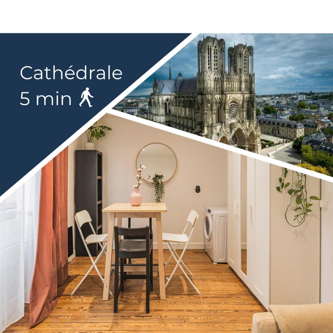 Appartement Scandinave proche Cathédrale Reims Esterno foto